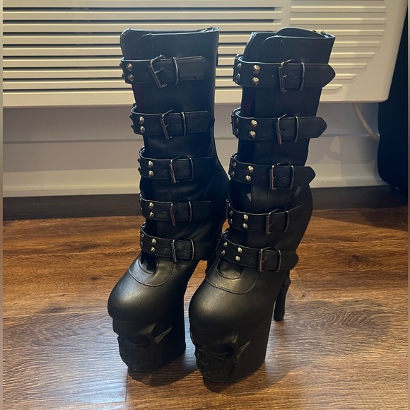 Pleaser Heels Gothic Rapture Platform Boot Women’s Size 10 - Picture 2 of 6